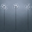 Silver Starburst Lighted Branches with Cool White LED Lights, 3 pc