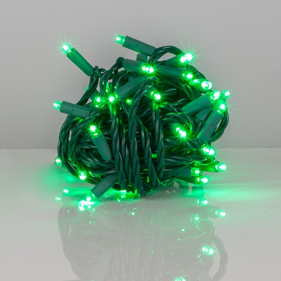 50 Green Outdoor LED Christmas Tree Lights, Mini 5MM