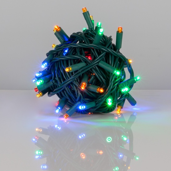 50 Multicolor Outdoor LED Christmas Tree Lights, Mini 5MM, 6" Spacing
