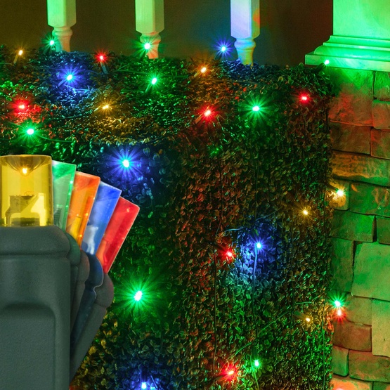5MM 4'x6' Multicolored LED Net Lights, Green Wire