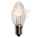 C7 Twinkle Clear Christmas Light Bulbs, 7 Watt