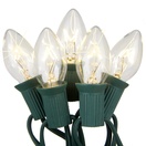 25 C7 Twinkle Clear Christmas Lights