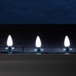 C9 Cool White Smooth OptiCore LED Christmas Light Bulbs