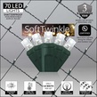 5mm 4' x 6' Cool White SoftTwinkle LED Net Lights, Green Wire