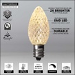 Kringle Traditions TM C7 120V Dimmable Warm White LED Christmas Light Bulbs